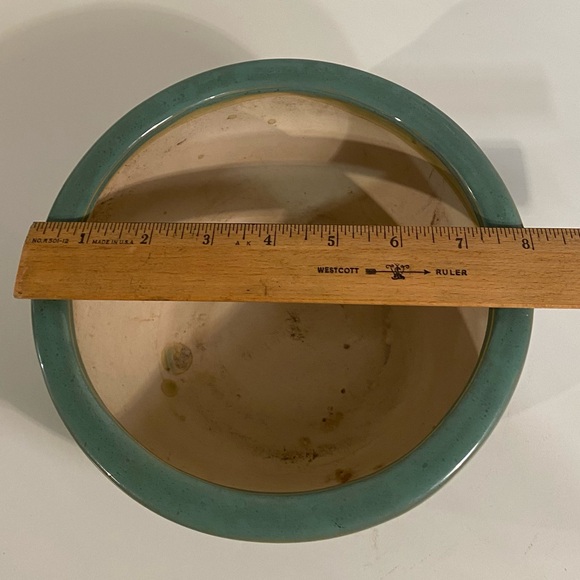 Stamped Pottery Fish Bowl Planter No Drainage Hole Stamped “CD” on Bottom - Picture 5 of 6